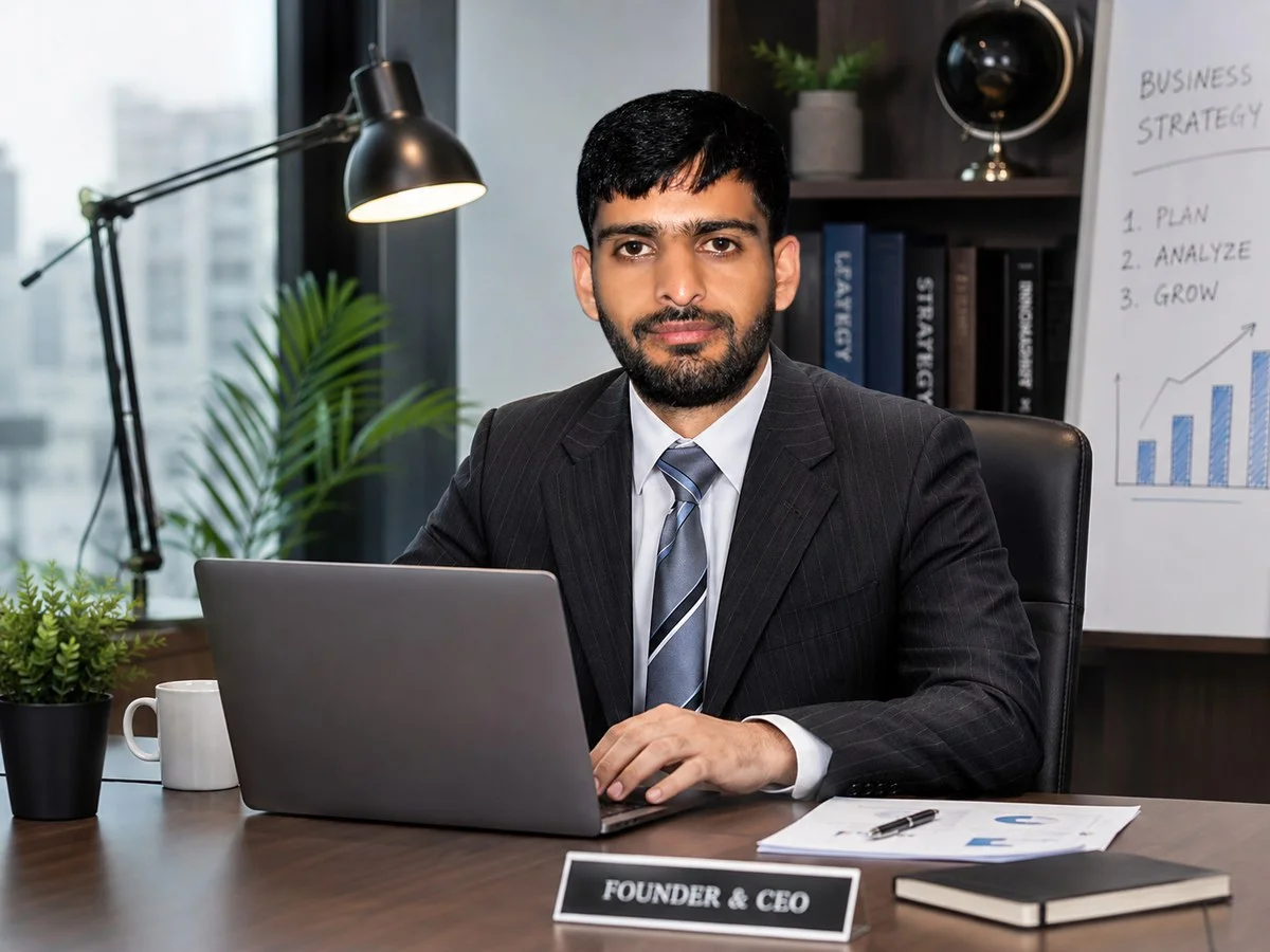 Syed Abdul Quddus, Founder of CVMaker Career Services, working on professional CV and resume services